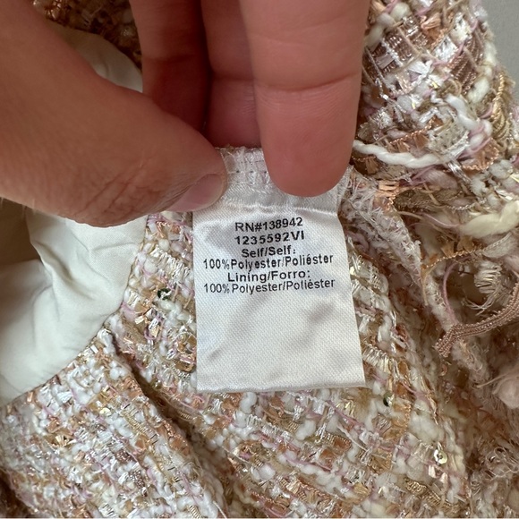 NWOT On Twelfth tweed strapless corset style top - Picture 5 of 7